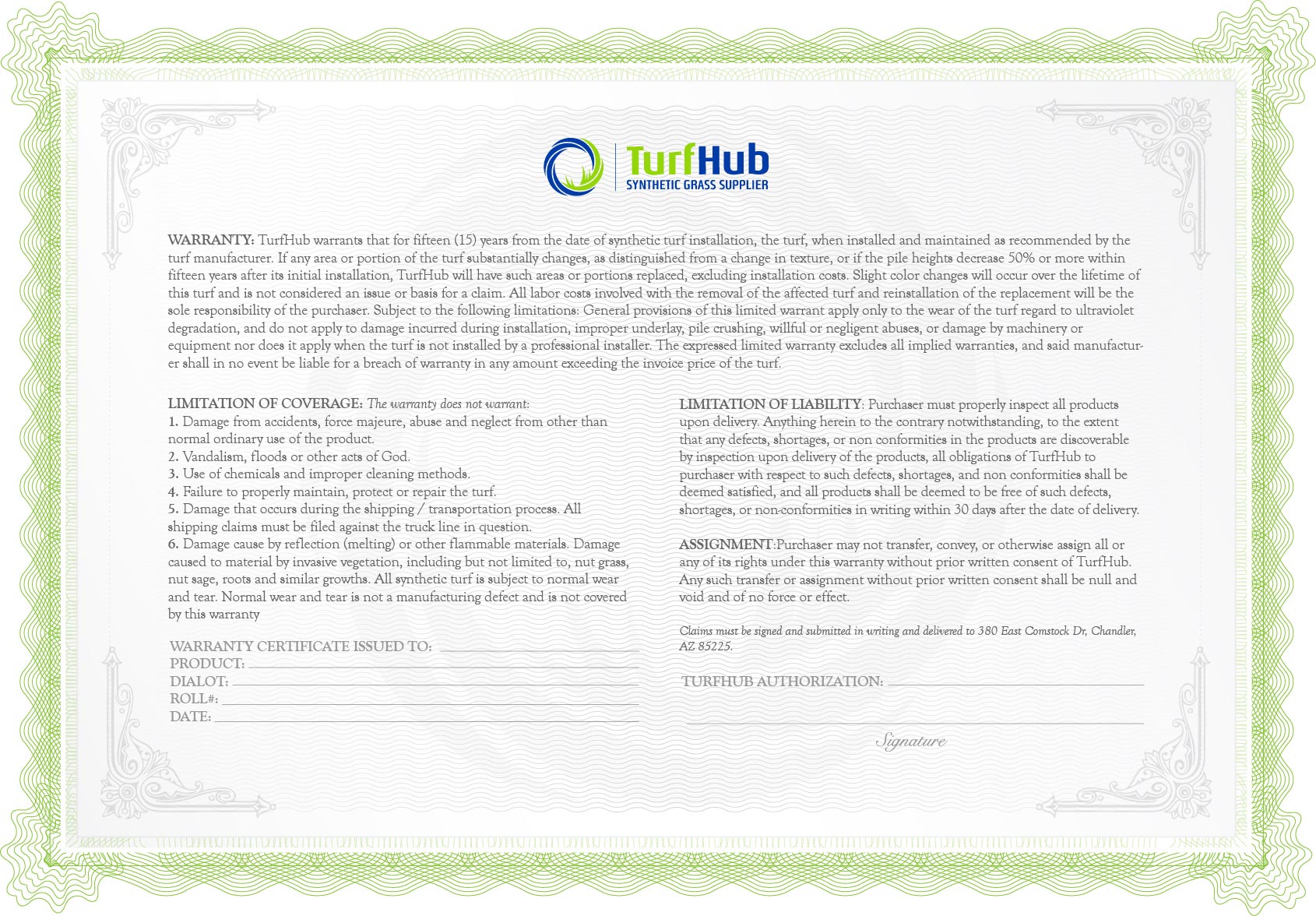 turfhub warranty old
